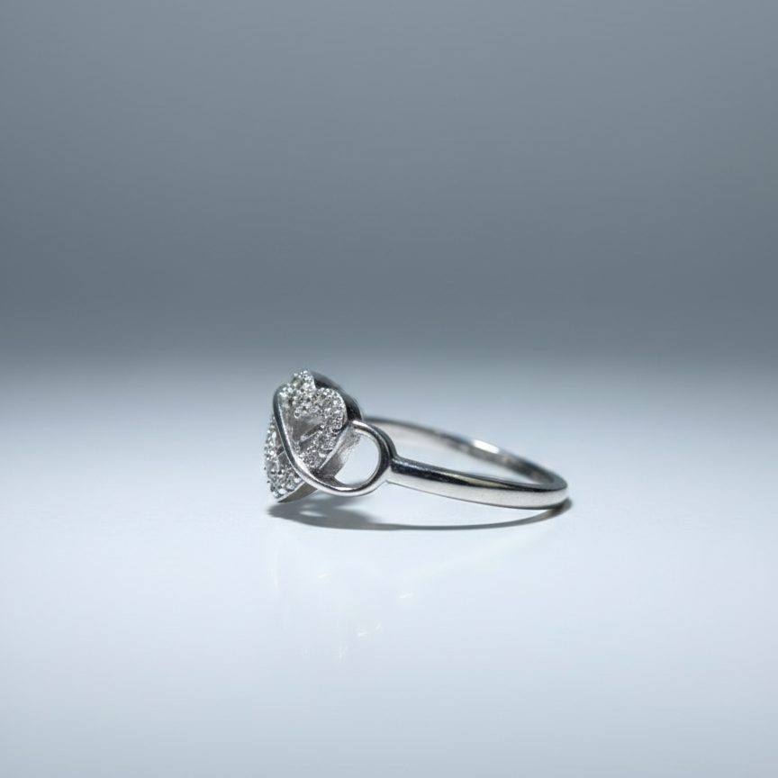Gold Floral Vine Wrap Ring - Marquise Crystal Leaf Statement Band | SILVROSE