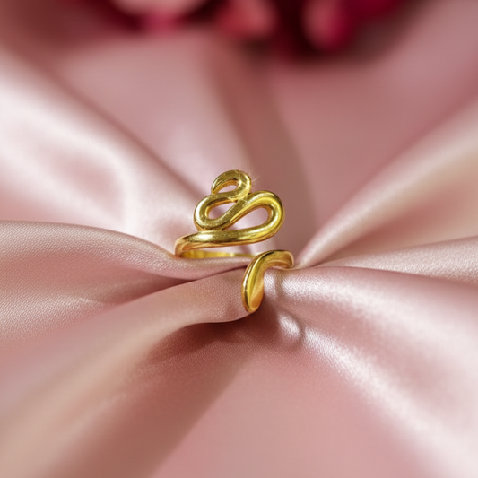 Gold Molten Drip Statement Ring - Crystal Cascade Band | SILVROSE