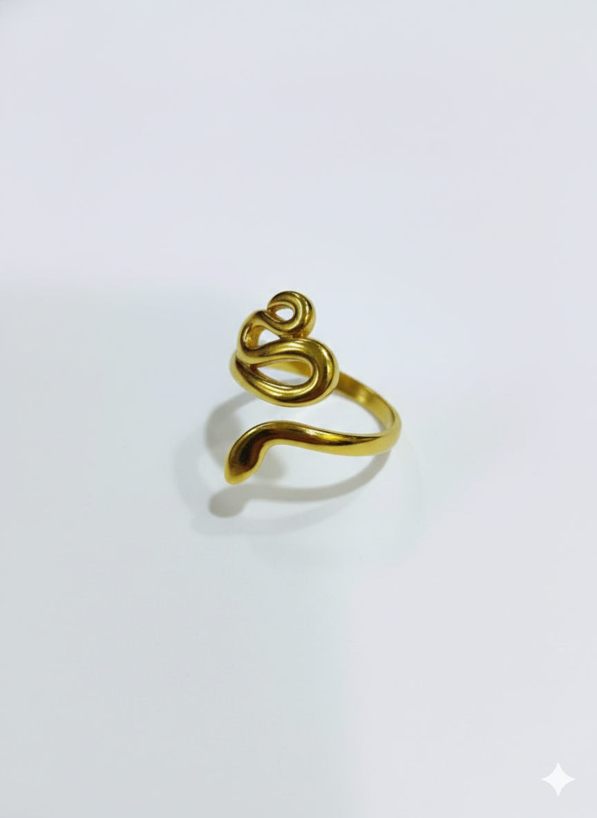 Gold Molten Drip Statement Ring - Crystal Cascade Band | SILVROSE