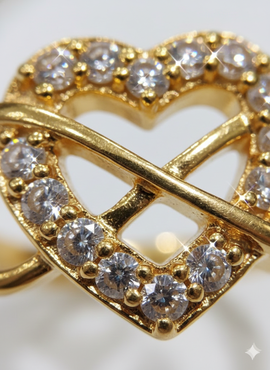 Gold Geometric Triple Band Ring - Vertical Pavé Statement Bar | SILVROSE