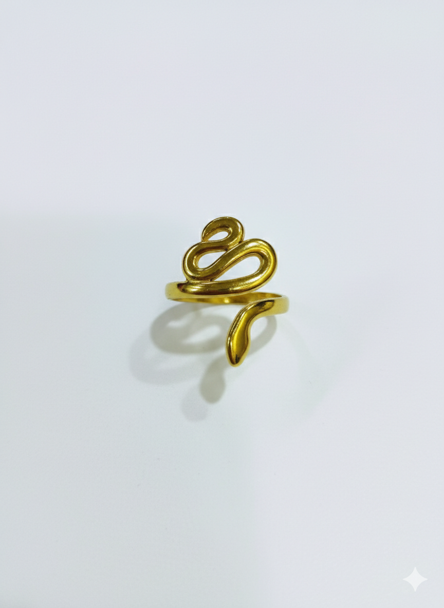 Gold Molten Drip Statement Ring - Crystal Cascade Band | SILVROSE