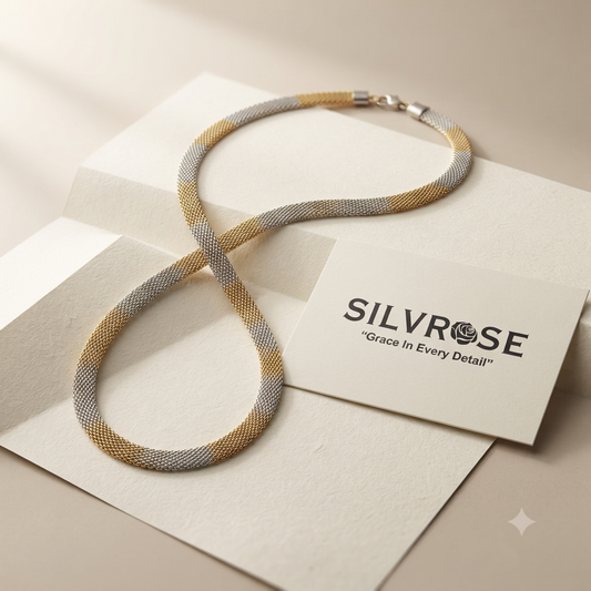 SILVROSE Men's Gold & Silver Chain | Luxury Everyday Fashion Jewellery