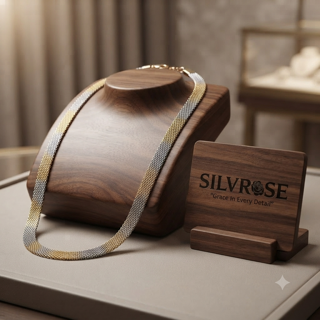 SILVROSE Men's Gold & Silver Chain | Luxury Everyday Fashion Jewellery