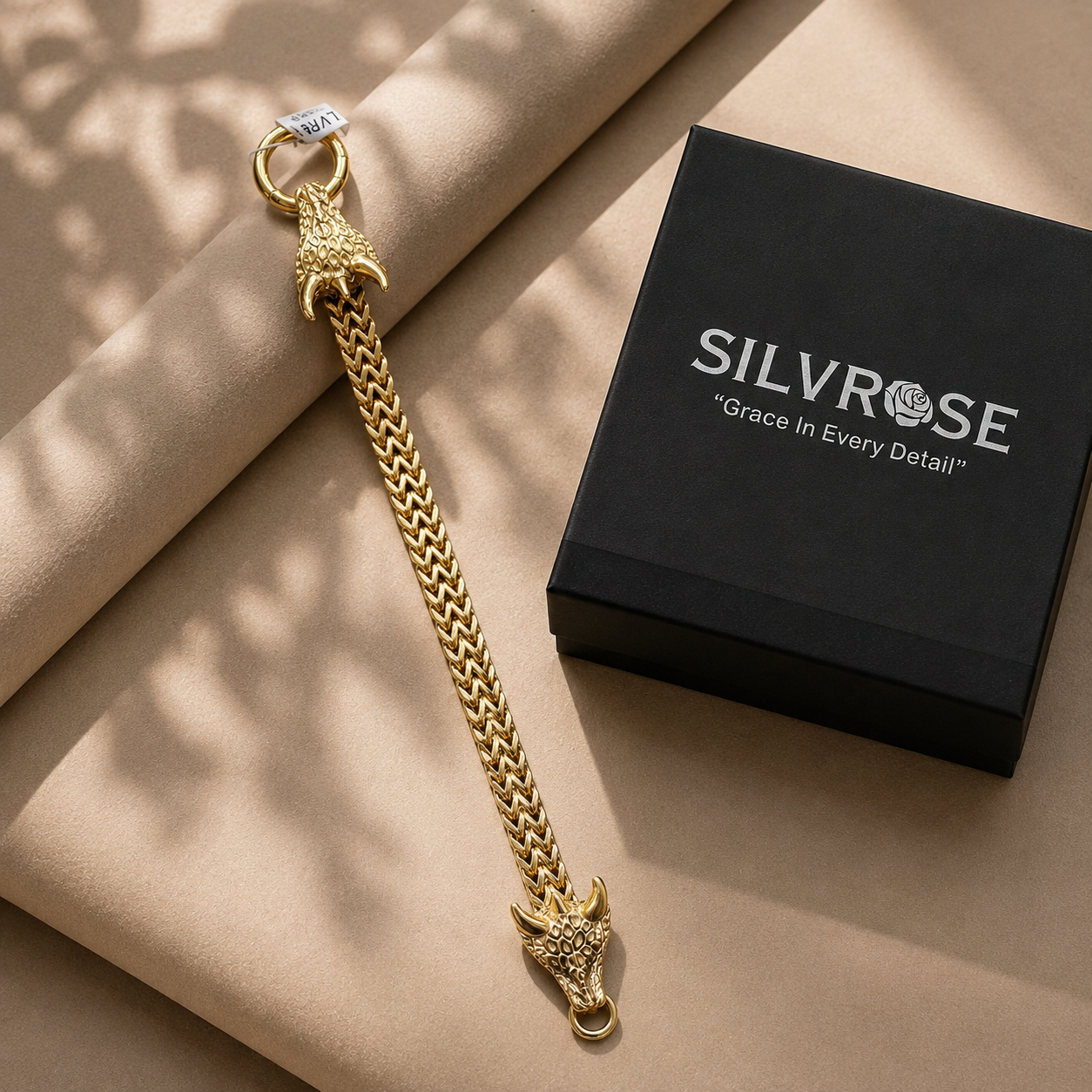Luxury Gold Bull Bracelet with Gift Box | Silvrose