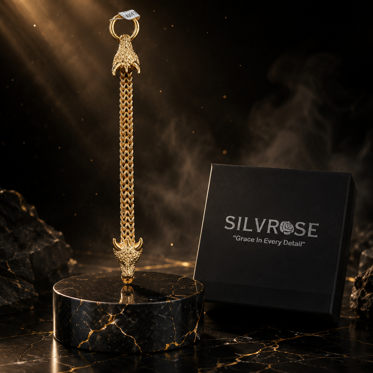 Luxury Gold Bull Bracelet with Gift Box | Silvrose